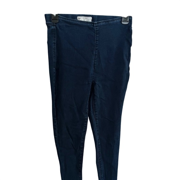 Free People Denim - Free People High Waisted Dark Wash Denim Jeans Cut Off Raw Hem‎ Size M